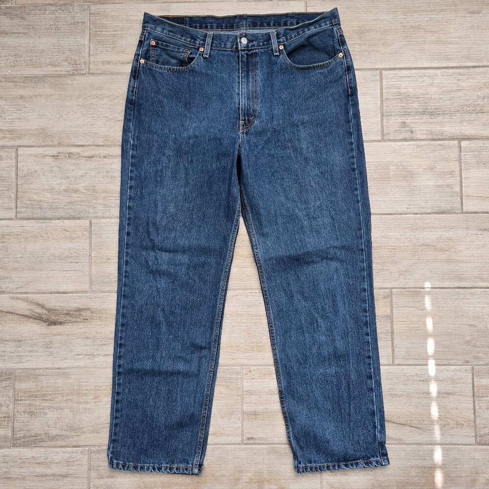 Levi's 550 Relaxed Tapered Jeans Men's Medium Wash Everyday Loose Work 38W 32L